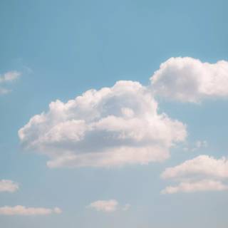 Fluffy clouds sky wallpaper