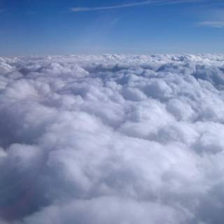 Fluffy clouds sky wallpaper