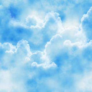 Fluffy clouds sky wallpaper