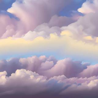 Fluffy clouds sky wallpaper