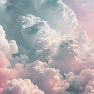 Fluffy clouds sky wallpaper