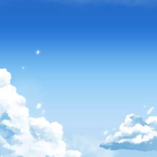 Fluffy clouds sky wallpaper