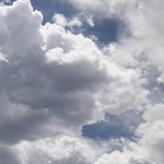 Fluffy clouds sky wallpaper