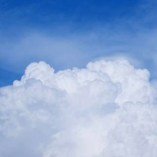 Fluffy clouds sky wallpaper