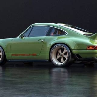 Porsche 911 green wallpaper