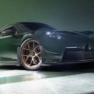 Porsche 911 green wallpaper