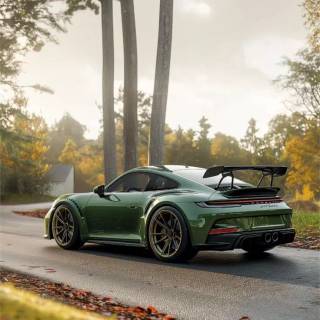 Porsche 911 green wallpaper