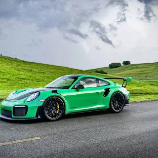 Porsche 911 green wallpaper