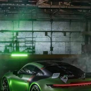Porsche 911 green wallpaper