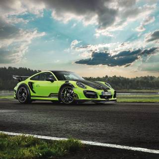 Porsche 911 green wallpaper