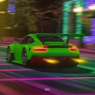 Porsche 911 green wallpaper