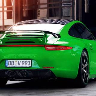 Porsche 911 green wallpaper