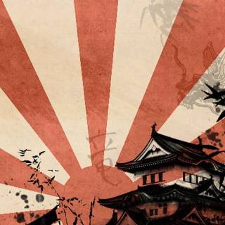Japanese Rising Sun wallpaper