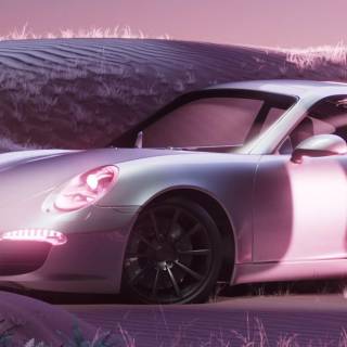 Pink Porsche desktop wallpaper