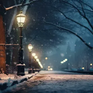 Snow city 4k wallpaper
