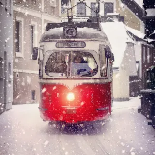 Snow city 4k wallpaper