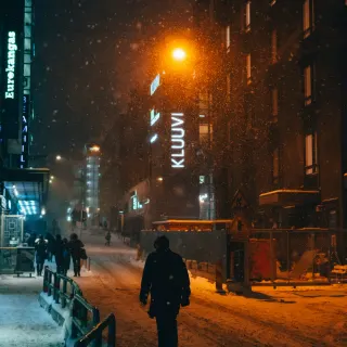 Snow city 4k wallpaper