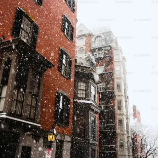 Snow city 4k wallpaper