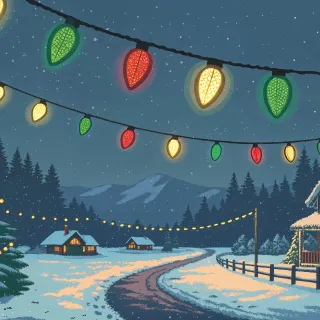 Snow village 4k wallpaper