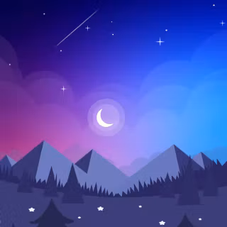 Winter minimalist landscape wallpaper