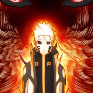 Naruto and Kurama iPhone wallpaper