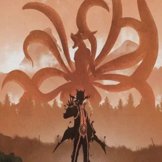 Naruto and Kurama iPhone wallpaper