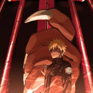 Naruto and Kurama iPhone wallpaper