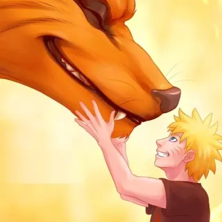 Naruto and Kurama iPhone wallpaper