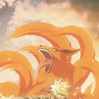 Naruto and Kurama iPhone wallpaper