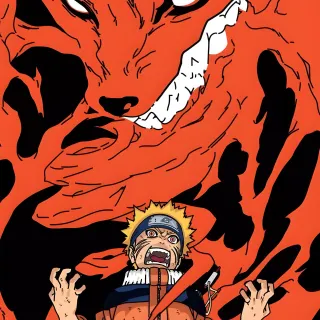 Naruto and Kurama iPhone wallpaper
