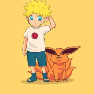 Naruto and Kurama iPhone wallpaper