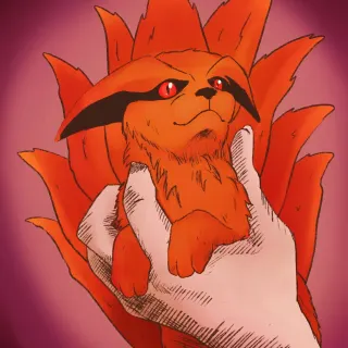 Naruto and Kurama iPhone wallpaper