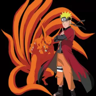 Naruto and Kurama iPhone wallpaper