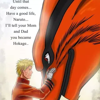 Naruto and Kurama iPhone wallpaper