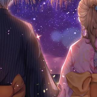 Anime couples iPhone wallpaper