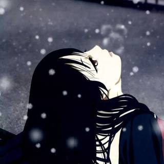 Sad anime girl phone wallpaper