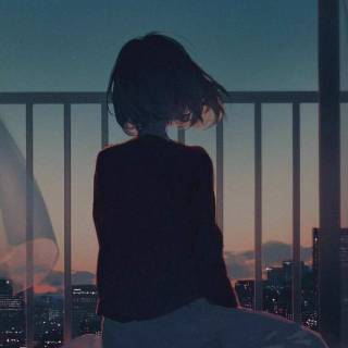 Sad anime girl phone wallpaper