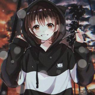 Sad anime girl phone wallpaper