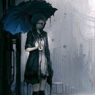 Sad anime girl phone wallpaper