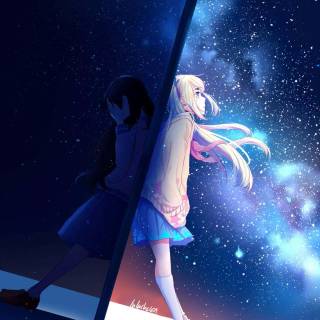 Sad anime girl phone wallpaper