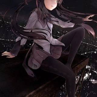 Sad anime girl phone wallpaper