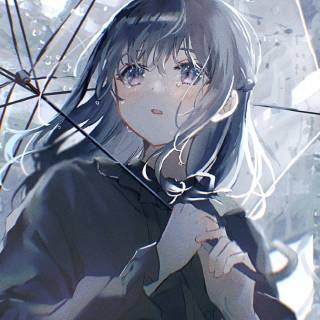 Sad anime girl phone wallpaper