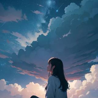 Sad anime girl phone wallpaper