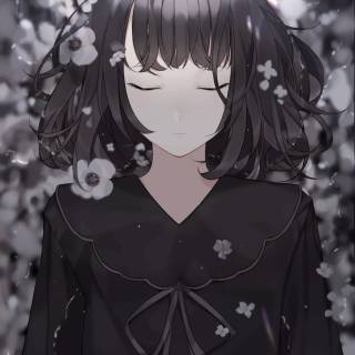 Sad anime girl phone wallpaper