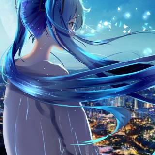 Sad anime girl phone wallpaper