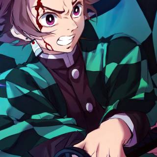 Kamado Tanjiro phone wallpaper