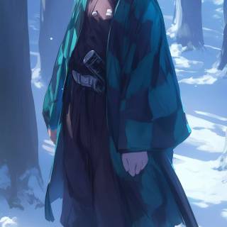 Kamado Tanjiro phone wallpaper