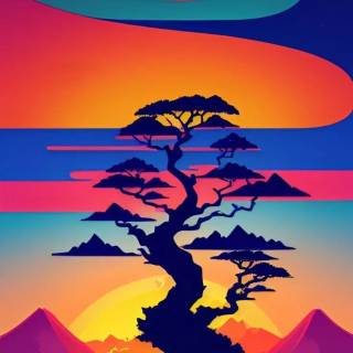 Bonsai iPhone wallpaper