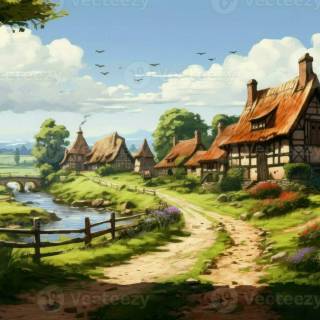 Village wallpaper