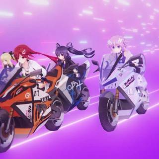 Neptunia Riders Vs Dogoos wallpaper